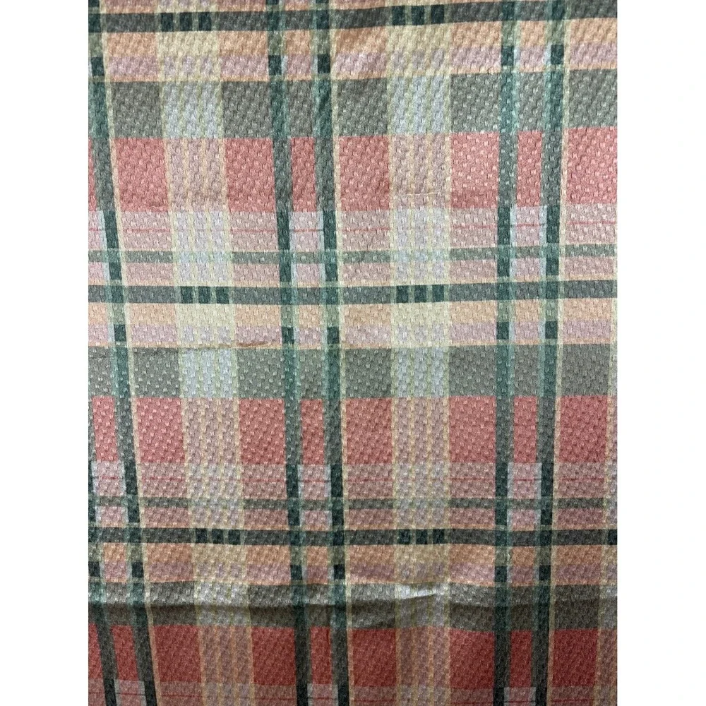 Fallani & Cohn Plaid Tablecloth and Napkins Set Multicolor Woven Farmhouse 52x48